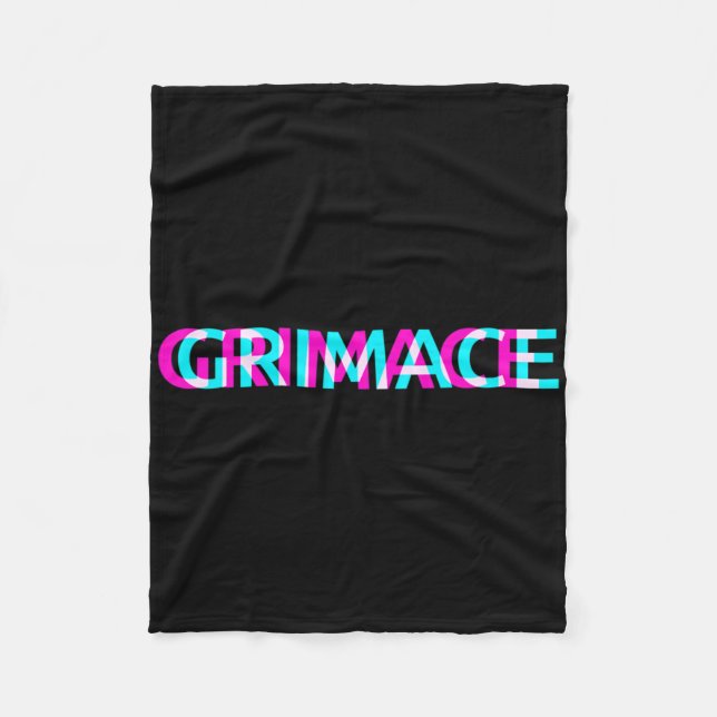 Grimace Edgy Aesthetic Grunge Emo Pastel Goth Hall Fleecedecke (Vorderseite)
