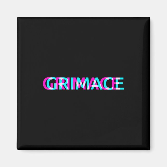 Grimace Edgy Aesthetic Grunge Emo Pastel Goth Hall Magnet (Vorne)