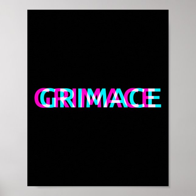 Grimace Edgy Aesthetic Grunge Emo Pastel Goth Hall Poster (Vorne)