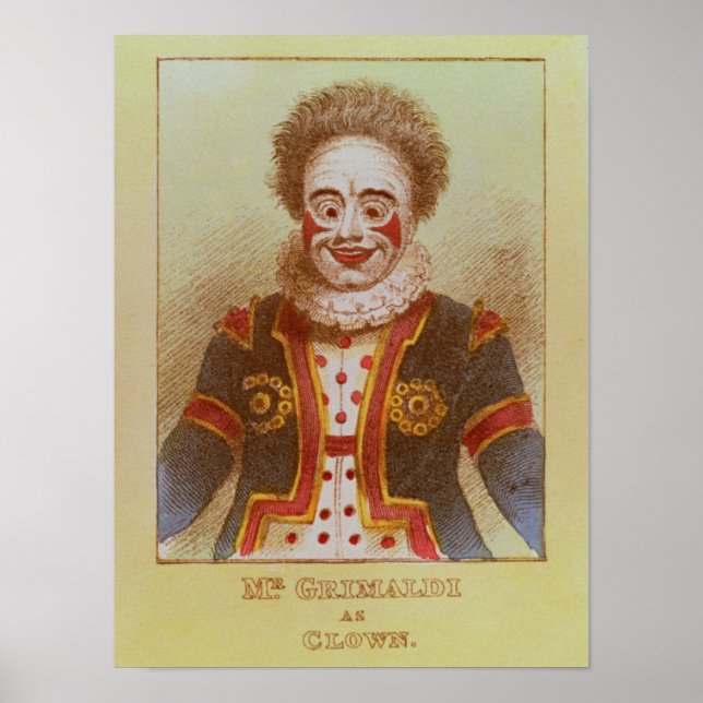 Grimaldi als Clown Poster (Vorne)