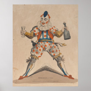 Grimaldi als Joey der Clown 1822 Poster