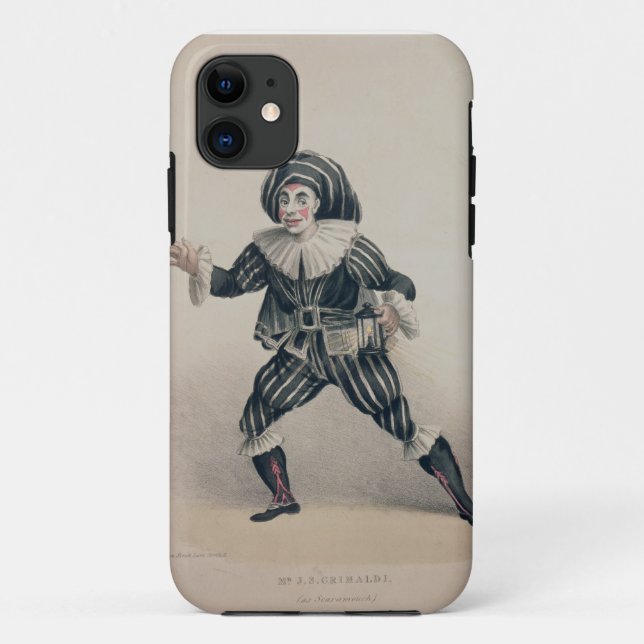 Grimaldi als Scaramouche, vom Commedia dell'Ar Case-Mate iPhone Hülle (Rückseite)