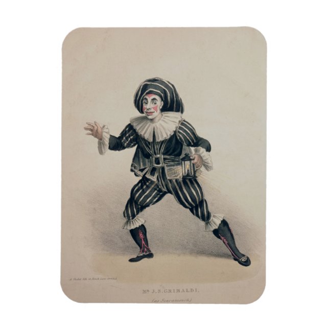 Grimaldi als Scaramouche, von der Commedia dell'Ar Magnet (Vertikal)