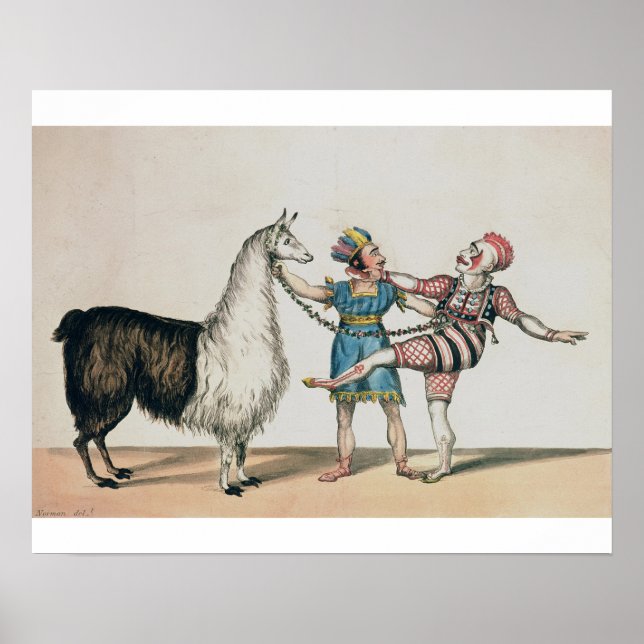 Grimaldi und die Alpaca im Pantomime Poster (Vorne)
