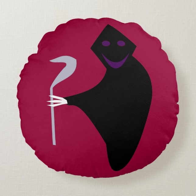 Grimischer Sensenmann Halloween Kissen (Vorderseite)