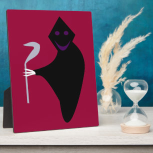 Grimischer Sensenmann Halloween Plaque Fotoplatte