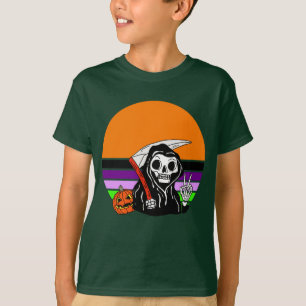 Grimischer Sensenmann - Halloween Sunset Jack O'La T-Shirt