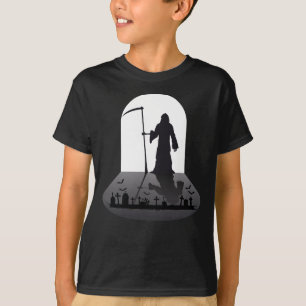 Grimischer Sensenmann Halloween T-Shirt