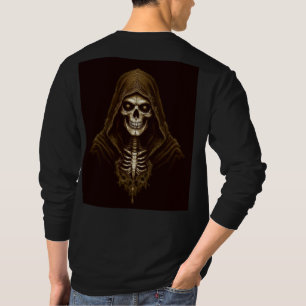 "Grimischer Sensenmann Skull Long Sleeve T - Shirt