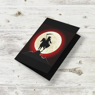 Grimischer Sensenmann Vollmondkarte Karte