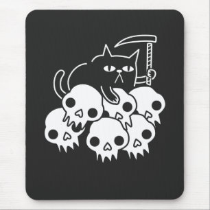 Grimmerkatze Sensenmann Mousepad