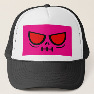 Grimmige Face™ Marken-rosa u. schwarzer Truckerkappe