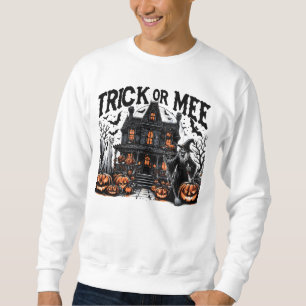 Grimmige Halloween-Ansammlung mit Kürbissen Sweatshirt