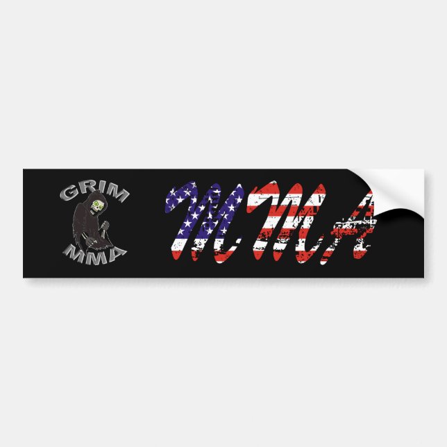 Grimmige MIXED MARTIAL ARTS Flagge Autoaufkleber (Vorne)