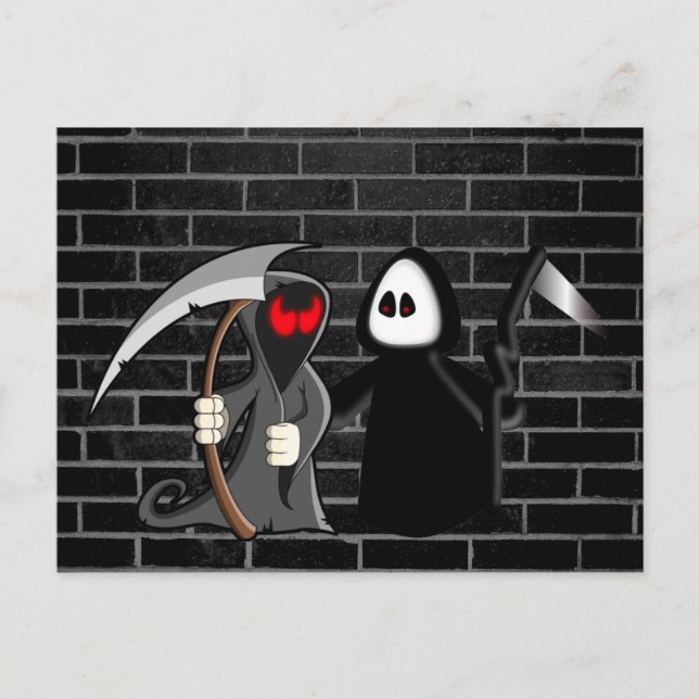 Grimmige Sensenmann-Death-Postkarte Postkarte (Vorderseite)