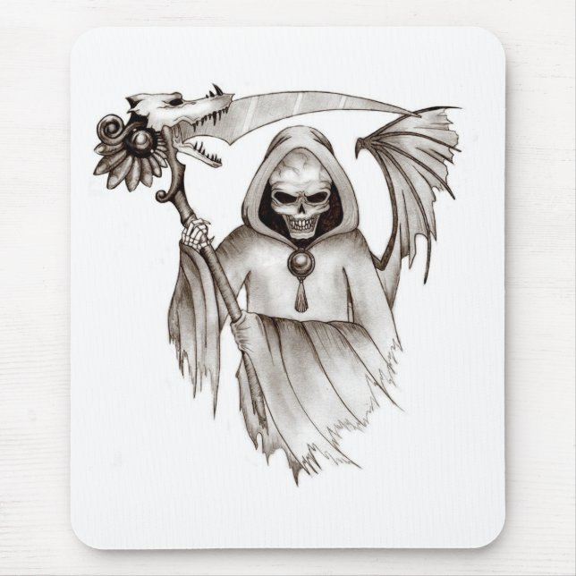 GRIMMIGE SENSENMANN-MAUSUNTERLAGE MOUSEPAD (Vorne)