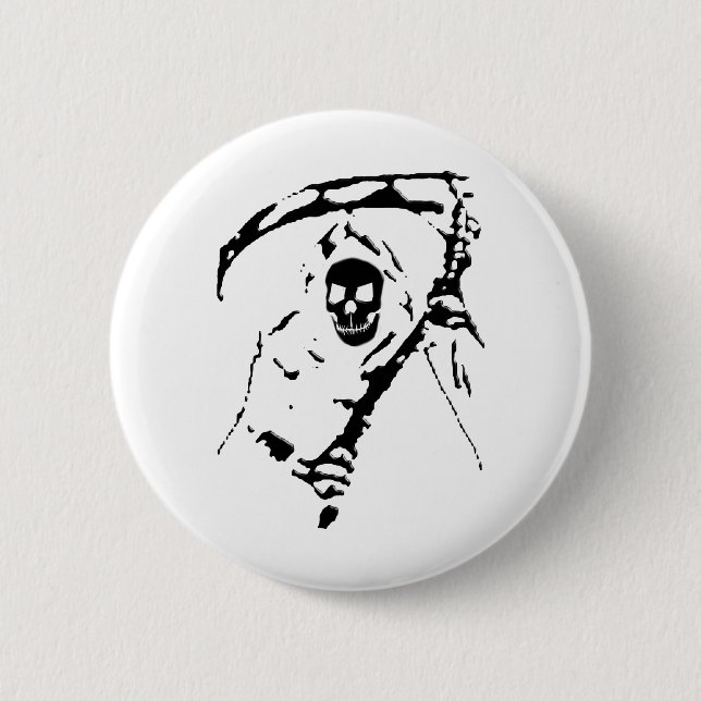 Grimmige Sensenmann-T - Shirts und Geschenke! Button (Vorderseite)