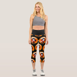 Grimmiger Sensenmann Cartoon Capri Leggings