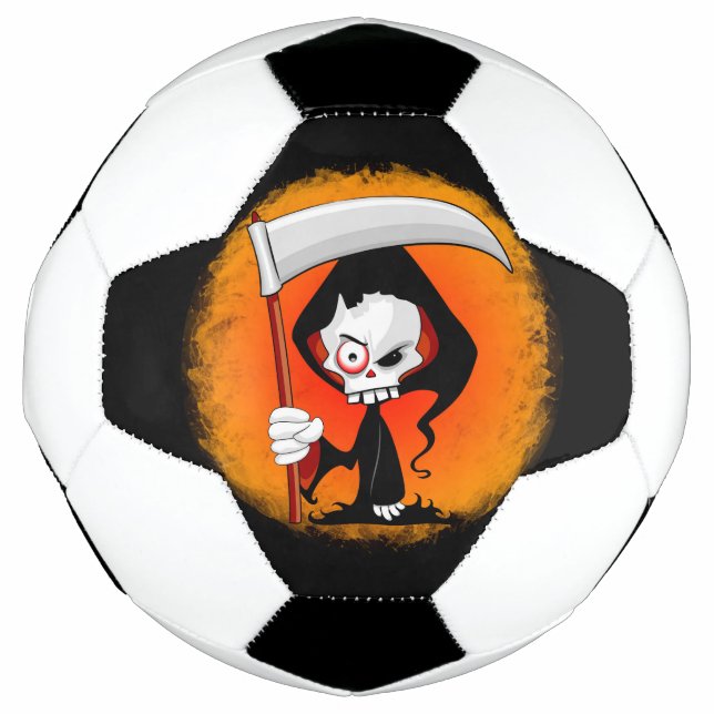 Grimmiger Sensenmann Cartoon Fußball (Vorderseite)