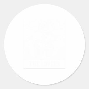 Grimmiger Sensenmann Die Liebhaber Tarot-Karte Män Runder Aufkleber