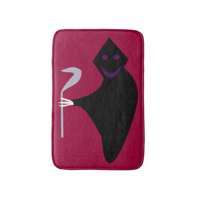 Grimmiger Sensenmann Halloween Bath Mat Badematte (Vorderseite Vertikal)