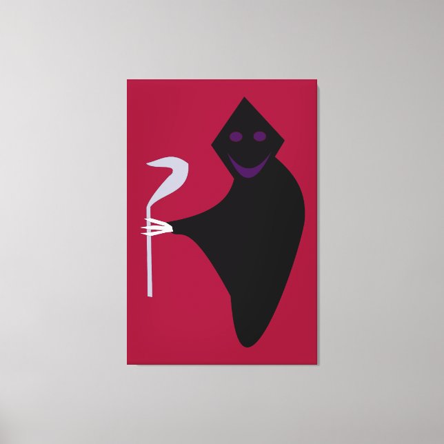 Grimmiger Sensenmann Halloween Canvas Print Leinwanddruck (Vorderseite)