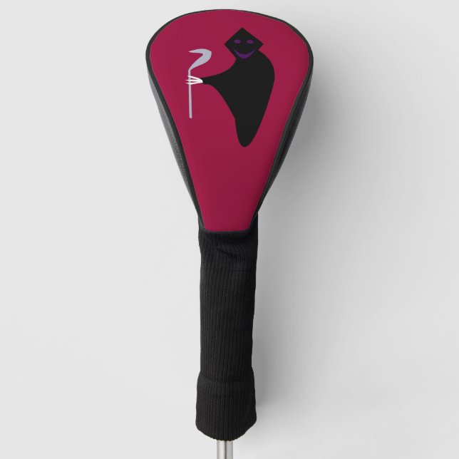 Grimmiger Sensenmann Halloween Golf Driver Cover Headcover (Vorderseite)