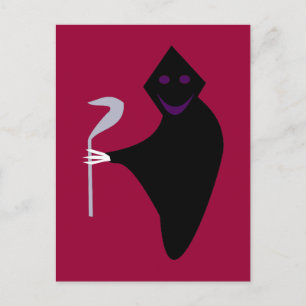Grimmiger Sensenmann Halloween Postcard Postkarte