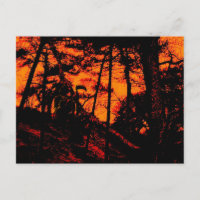 Grimmiger Sensenmann im Beängstigenden Orangenwald