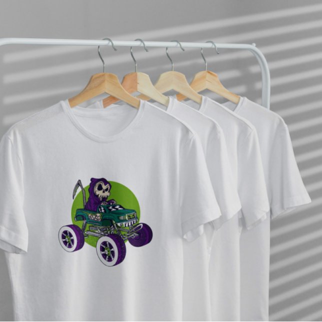 Grimmiger Sensenmann im Monster-Lkw T-Shirt (Von Creator hochgeladen)