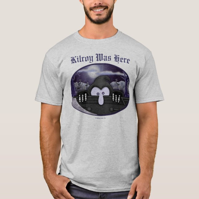 Grimmiger Sensenmann Kilroy T - Shirt (Vorderseite)
