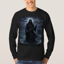 Grimmiger Sensenmann langen Ärmel Halloween T - Sh T-Shirt