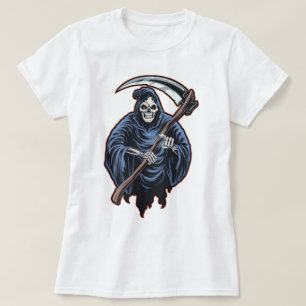 Grimmiger Sensenmann mit Scythe T-Shirt