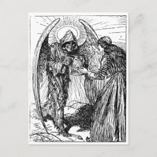 Grimmiger Sensenmann Postkarte