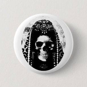 Grimmiger Sensenmann Skull-Design Button