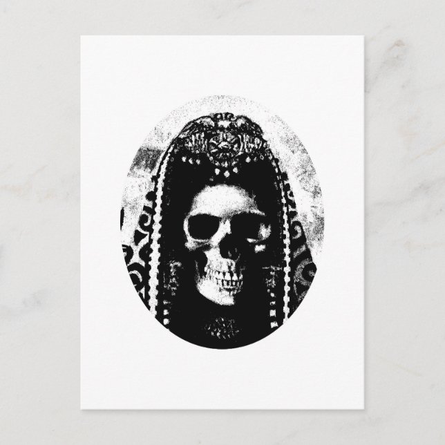 Grimmiger Sensenmann Skull-Design Postkarte (Vorderseite)