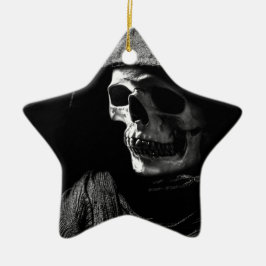Grimmiger Sensenmann Skull Keramikornament