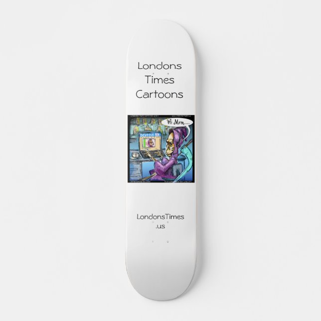 Grimmiger Sensenmann & Skythe Funny Skateboards (Vorne)