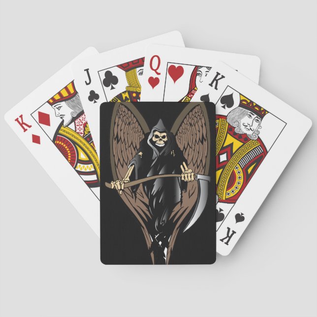 Grimmiger Sensenmann Spielkarten (Rückseite)