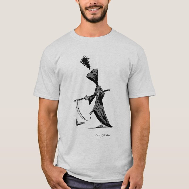 Grimmiger Sensenmann T-Shirt (Vorderseite)