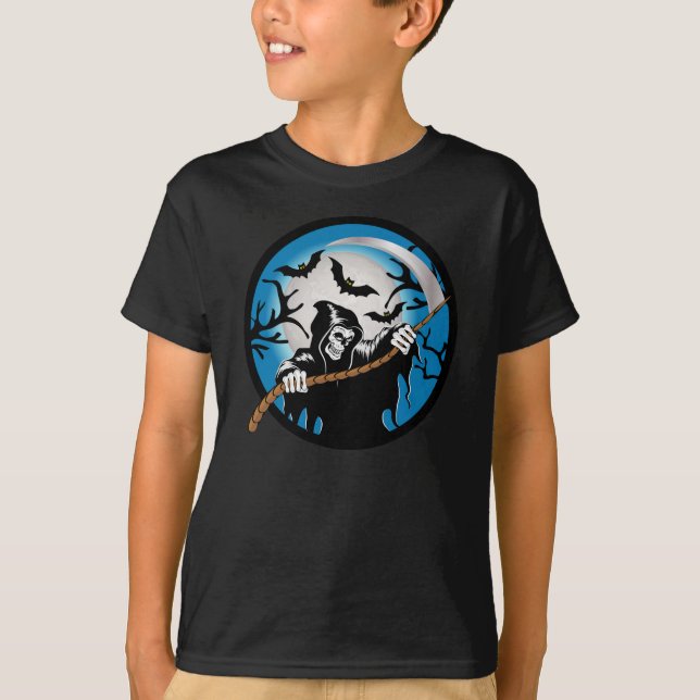 Grimmiger Sensenmann T-Shirt (Vorderseite)