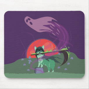 Grimmiger Sensenmann Welpe Mousepad