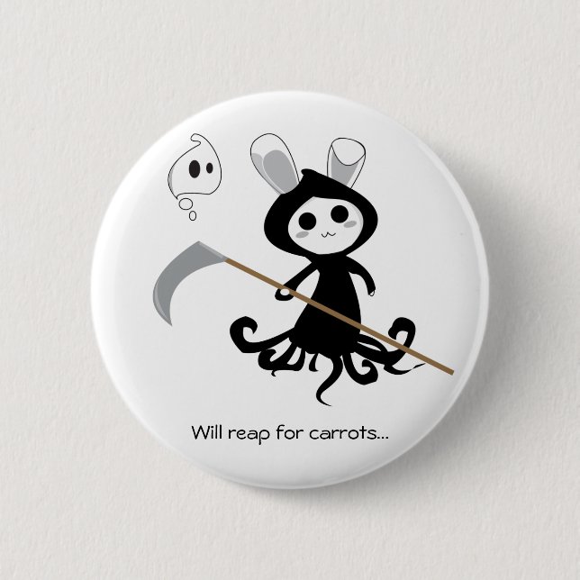 Grimmiges Häschen Button (Vorderseite)