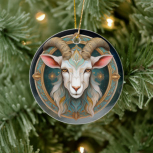 Grimmloch-Ziegen-Emblem Fantasy-RPG Keramik Ornament
