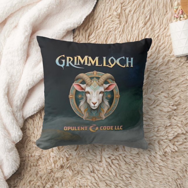 Grimmloch-Ziegen-Emblem Fantasy-RPG Kissen (Decke)