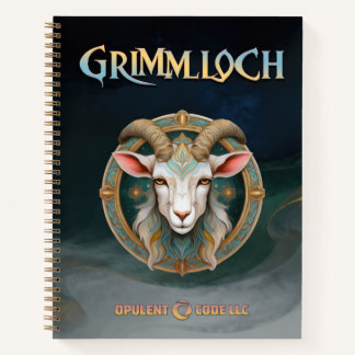 Grimmloch-Ziegen-Emblem Fantasy-RPG Notizbuch