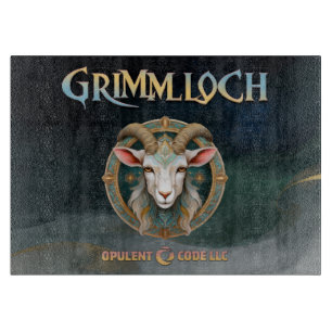 Grimmloch-Ziegen-Emblem Fantasy-RPG Schneidebrett