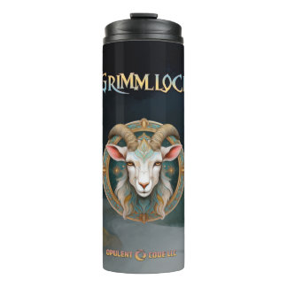 Grimmloch-Ziegen-Emblem Fantasy-RPG Thermosbecher