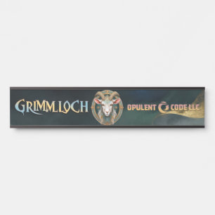 Grimmloch-Ziegen-Emblem Fantasy-RPG Türschild
