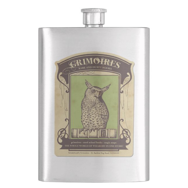 Grimoires Eule Flakon Flachmann (Vorderseite)